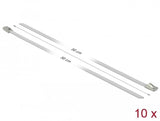 Delock Edelstahlcablebinder L 500 X B 4,6 Mm Weiss 10 Stück