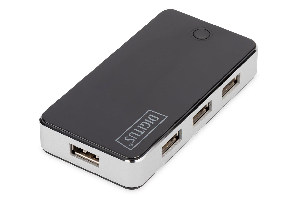 EAN 4016032318859 - Digitus DA-70222 hub de interfaz 480 Mbit/s Negro, Plata imagen 2