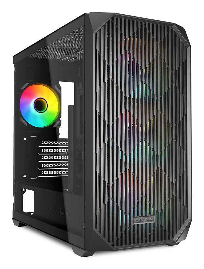 Caja Pc Sharkoon Mk3 Rgb Negra, Vidrio Templado 4044951041749