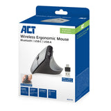 Ergonomic Bluetooth Mouse With Vertical Grip, Multi-Connection, 2400 Dpi