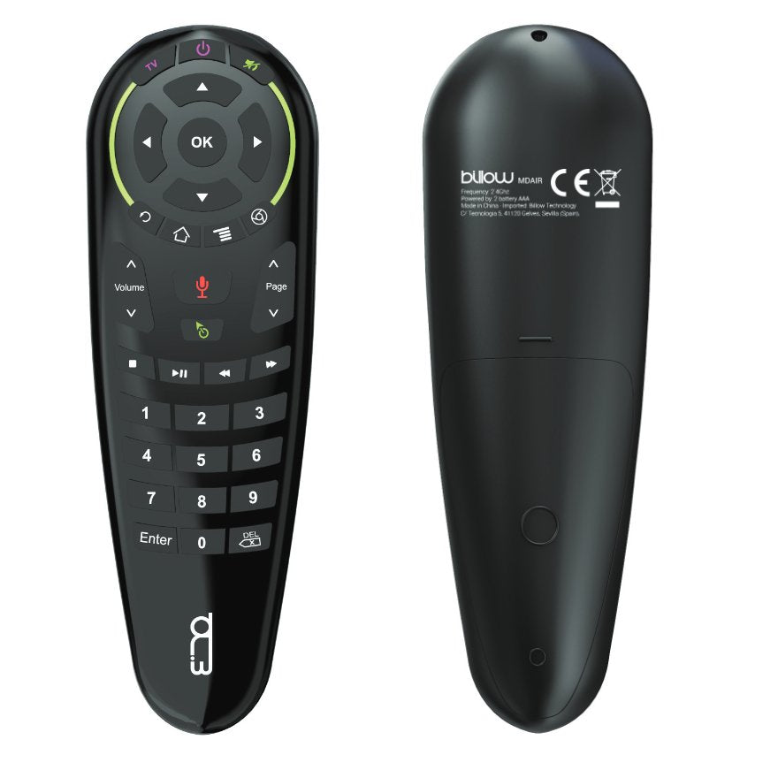 EAN 8435099528227 - Billow Mando mando a distancia IR inalámbrico PC, TV, Receptor de televisión Botones imagen 1
