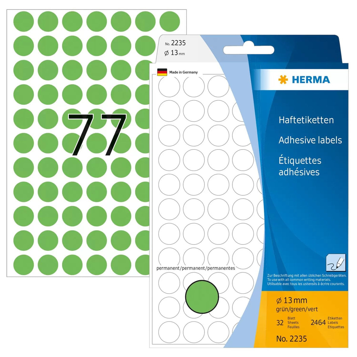 Herma Klebepunkte Ø 13,0 Mm Verde