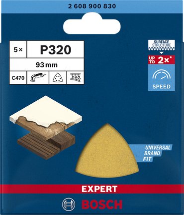 EAN 4059952541686 - Bosch Expert C470 5 pieza(s) Hoja lijadora imagen 3