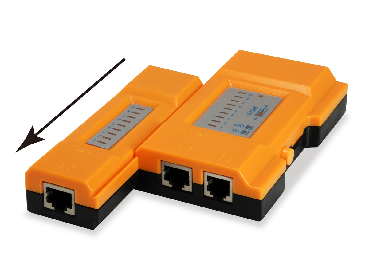 Equip Tester  Para Cables Rj45 Rj11 Rj12 Naranja