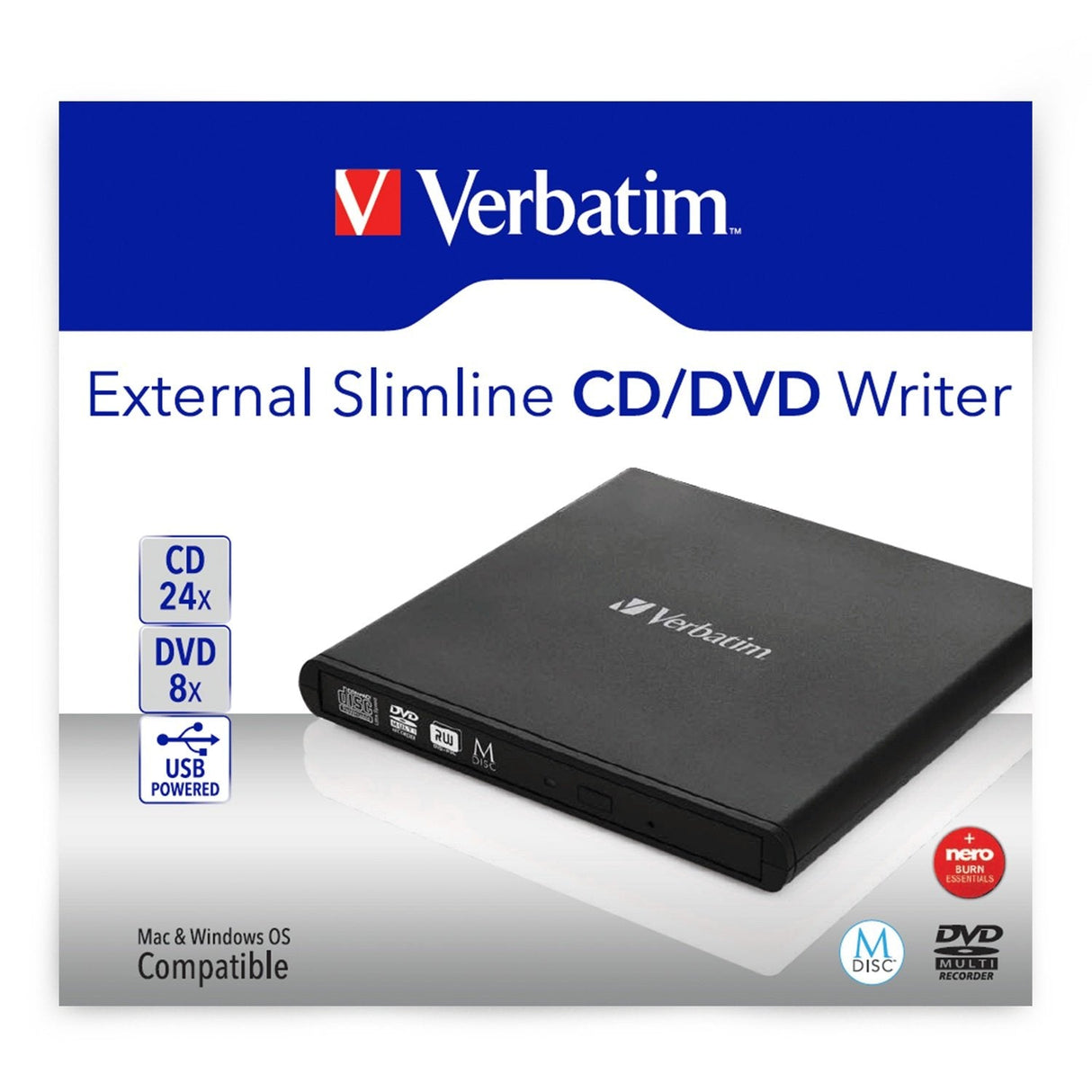 Grabadora Externa Cd Dvd Verbartim 98938