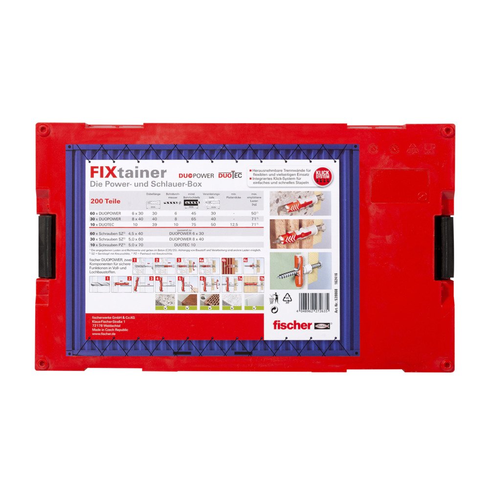 Fischer Fixtainer-Duopower/Duotec, Pasador 539868