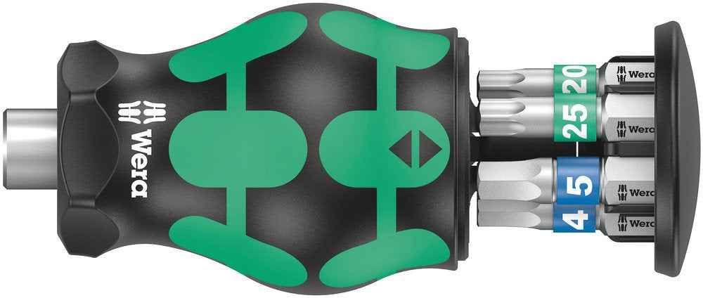 Juego De 3 Puntas Wera Kraftform Cargador Compacto Y Rechoncho Negro/Verde, 7 Piezas 5008875001