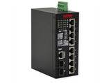 Roline Industrial Gigabit Switch, 10 Ports, Poe+, Smart Managed, 240w
