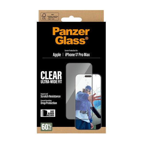 EAN 5715685025709 - PanzerGlass ® Screen Protector iPhone 17 Pro Max | Ultra-Wide Fit w. EasyAligner Protector de pantalla Ap imagen 3