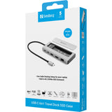 EAN 5705730136825 - Sandberg 136-82 base para portátil y replicador de puertos Alámbrico USB 3.2 Gen 2 (3.1 Gen 2) Type-C Gri imagen 4