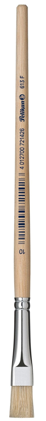 Pelikan Pincel Serie 613f N. 20 - Pelo Natural - Para Colores Pastosos - Oleo, Acrilico Y Tempera - Mango De Madera