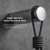 Cable Unitek C14101agy01-1.5m Usb-C 3in1 To Lightning Usb-C Micro Usb Multi Charging Black