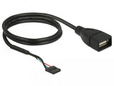 Delock Cable Usb 2.0 Pin Header Usb 2.0 Hembra En 1 X Usb 2.0 Tipo-A Hembra 60 Cm