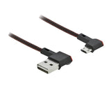 Delock Cable Easy-Usb 2.0 -A  ->  Micro Usb M/M 0.50 Acodado
