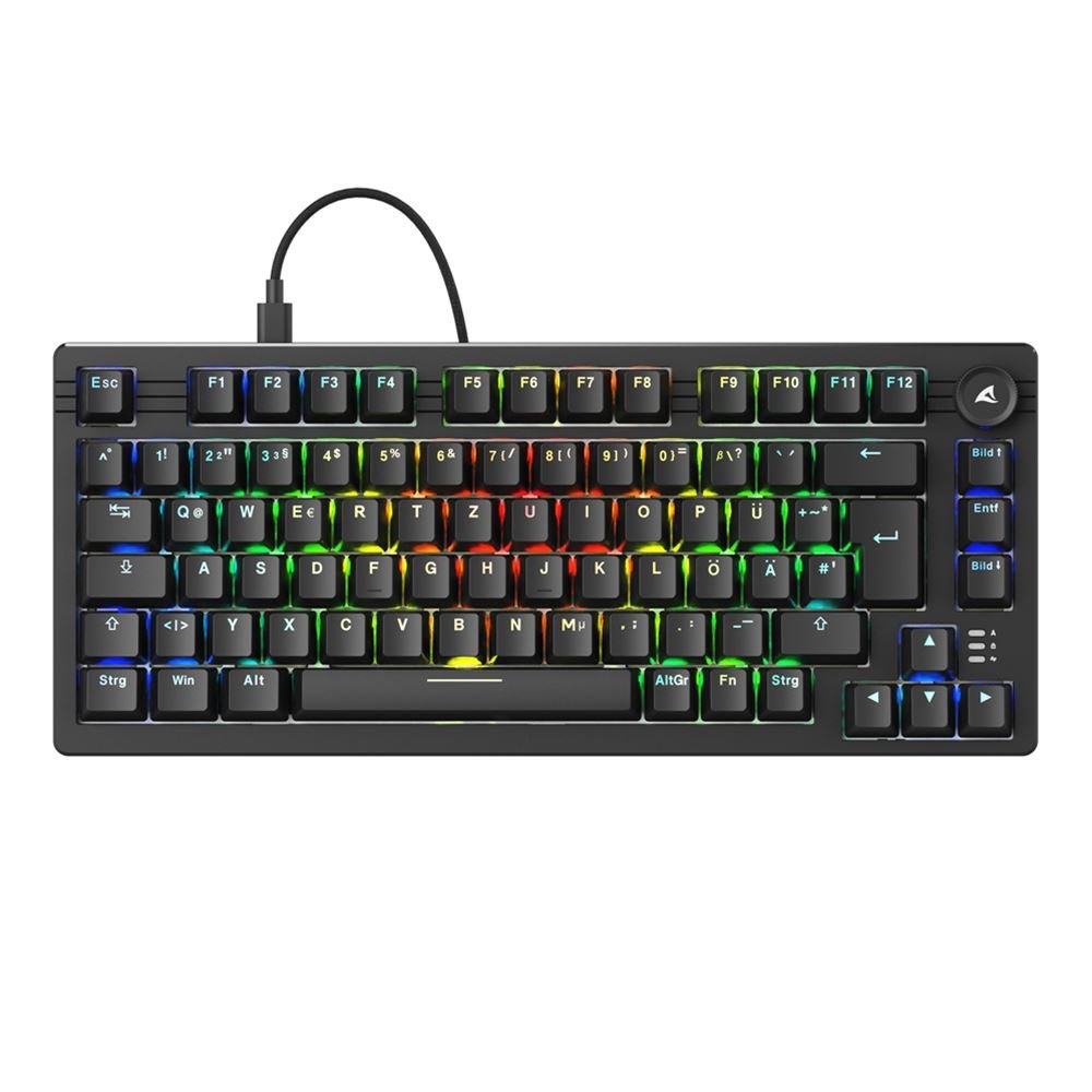 Sharkoon Skiller Sgk25, Teclado De Juegos Negro, De-Layout, Huano Red 4044951041824