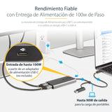 Startech Adaptador Usb-C A Hdmi Doble - Usb Tipo C A 2 Monitores Hdmi - 4k 60hz Pd De 100w 30cm