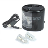 Rapesco® Elektrischer Anspitzer Negro Transparente