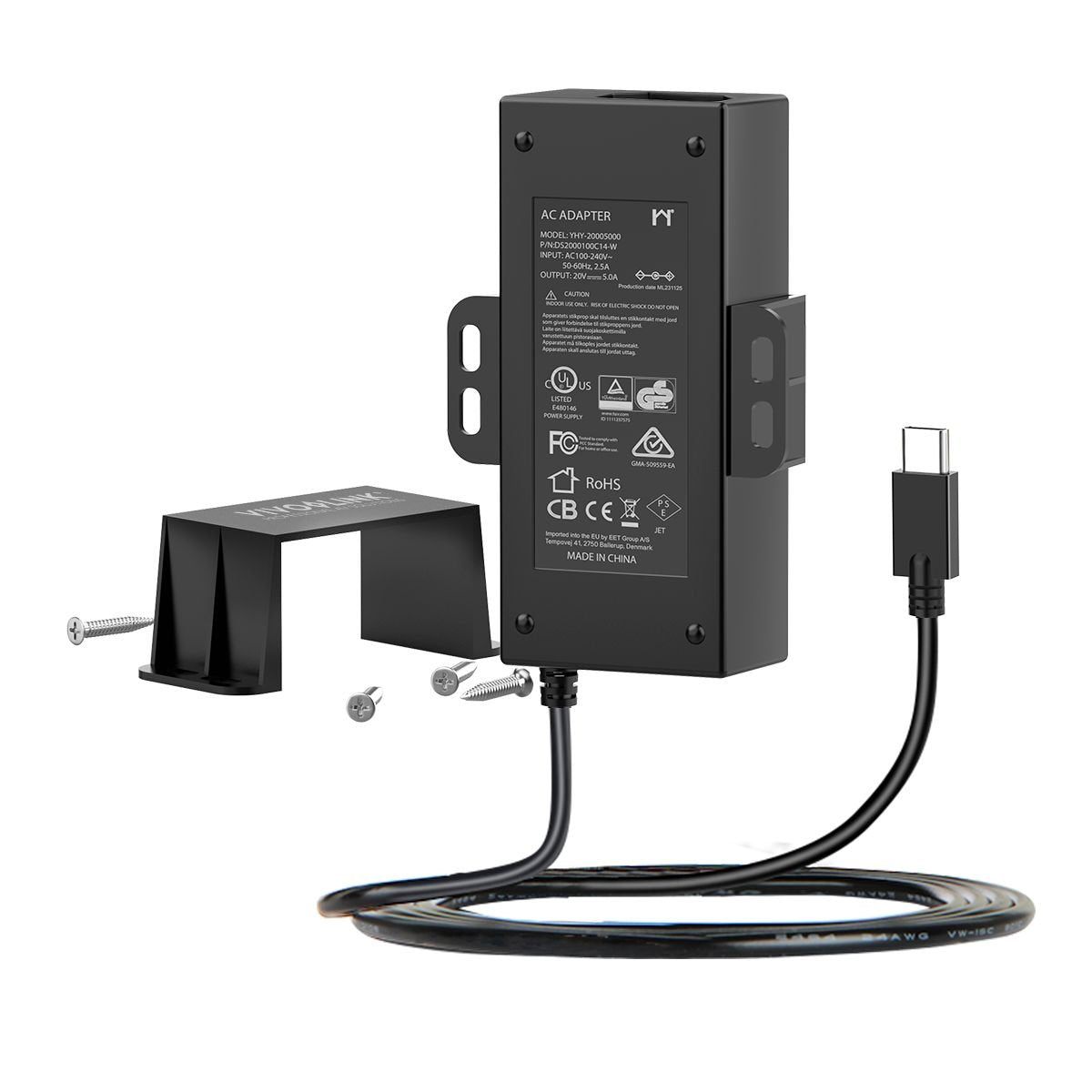 100w Usb-C Pd Charger Inc. Eu  And Uk Power Cable