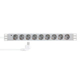 Regleta  9er De Enchufes 19" Pdu Logilink Gris Claro