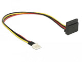 Delock 85511 Cable Power Floppy 4pin M > Sata 15pin H 0.30m