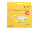 Delock Adaptorcable Mini Displayport 1.2 Plug > Hdmi Socket White 4k Active