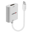 EAN 4002888410694 - Lindy 41069 adaptador de cable de vídeo Mini DisplayPort HDMI tipo A (Estándar) Blanco imagen 1