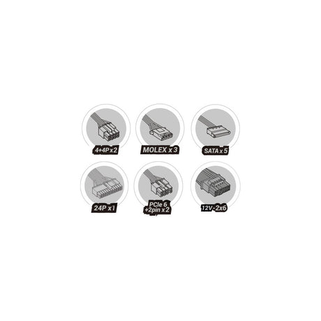 EAN 8435693114161 - Mars Gaming MPB750PSI unidad de fuente de alimentación 750 W 24-pin ATX ATX Blanco imagen 10