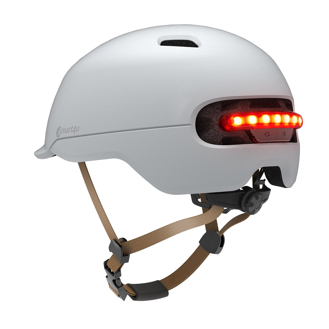 Smart4u Sh50l Blanco Tamaño L Casco Interior Espuma Eps Exterior Pc Alta Densidad Luz 7 Niveles