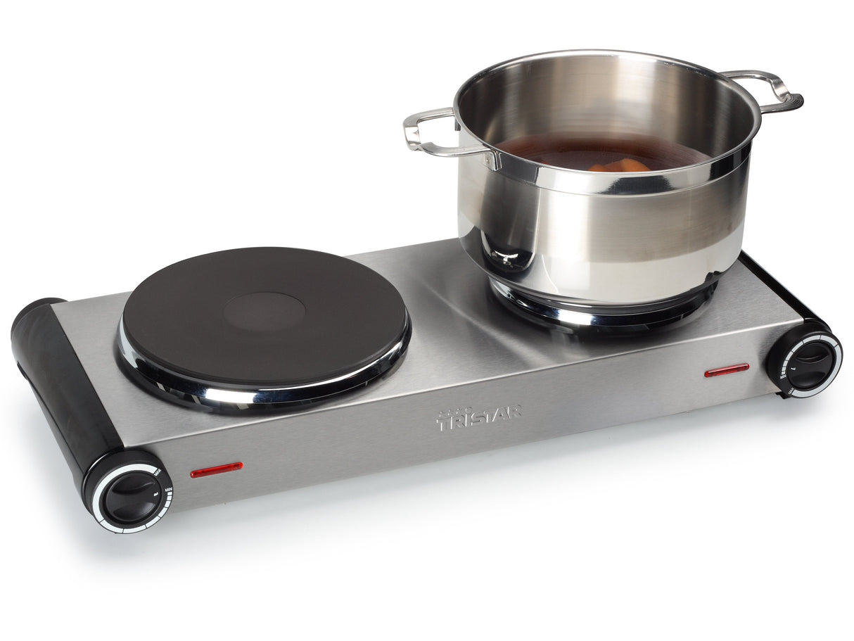 EAN 8713016062482 - Tristar KP-6248 hobs Acero inoxidable Encimera Hornillo eléctrico / Placa eléctrica 2 zona(s) imagen 2