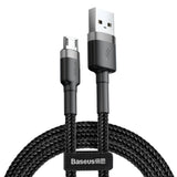 Baseus Micro Usb Cafule Cable 2.4a 0.5m Gray + Black (Camklf-Ag1)