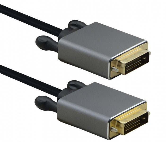 Helos Cable, Dvi Macho/Macho, Premium 4k, 5,0m, Negro