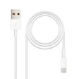 EAN 8433281006652 - Nanocable 10.10.0402 cable de conector Lightning 2 m Blanco imagen 1