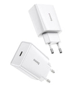 Baseus Travel Charger Speed Mini 1c Quick Charger 20w Eu White (Ccfs-Sn02)