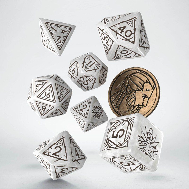 Pegasus The Witcher Dice Set: Geralt - El Lobo Blanco, Dados Qwowge3t