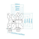 Tooq Soporte Vesa Para Mini Pc - 4 Opciones De Instalacion - Peso Max 5kg - Vesa 100x100 - Negro
