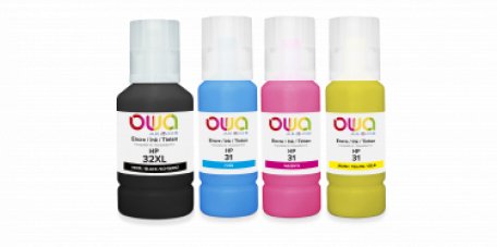 Owa Tintenflaschen-4er-Set Compatible Canon Gi-56 Bkcmy Negro (140ml)