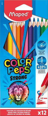Maped Lápices De Colores Color´Peps Strong Estuche De 12 + Lápiz + Sacapuntas C/Surtidos