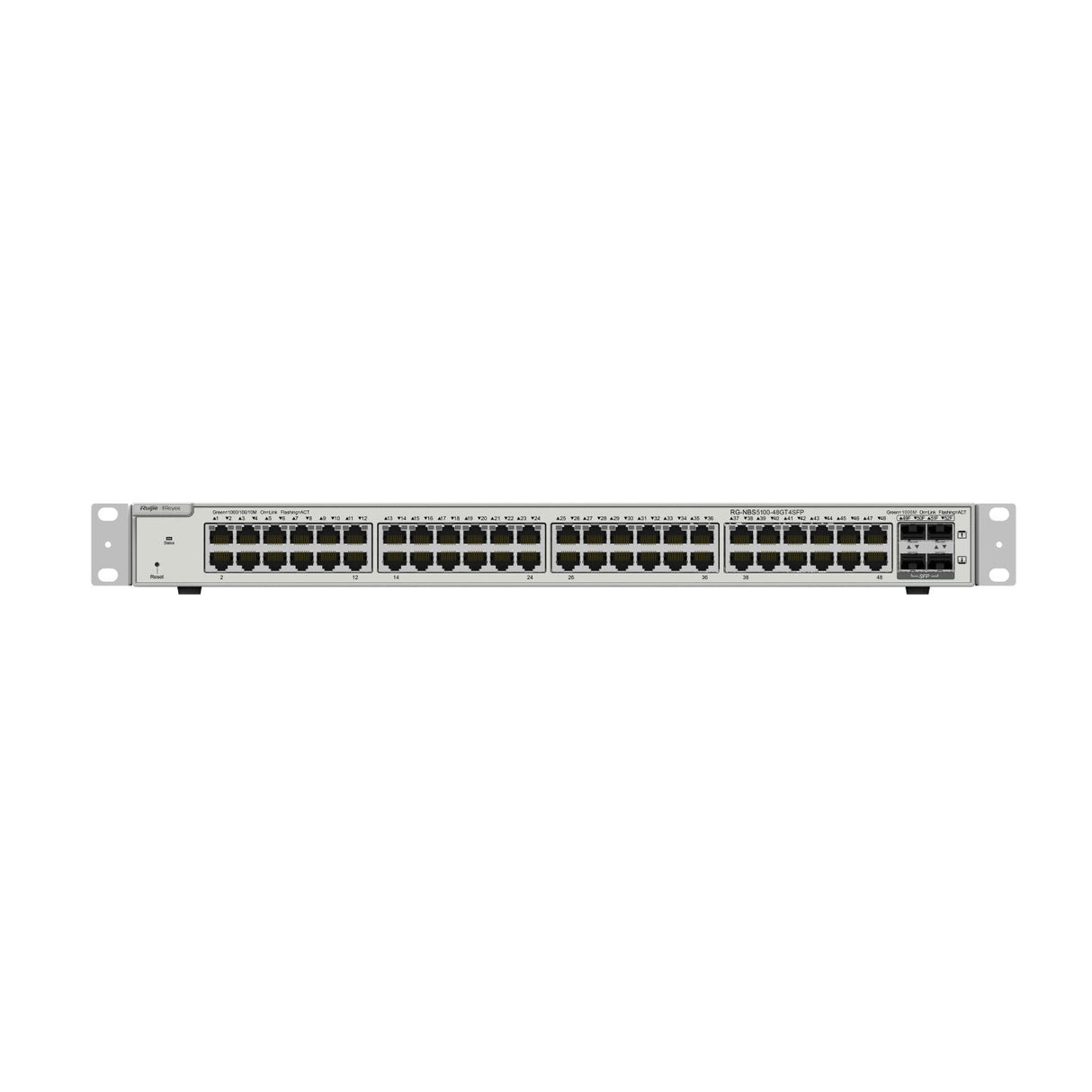 Reyee 48-Port Gigabit L2+ Managed Switch,48 Gigabit Rj45 Ports,4 Sfp Ports,19-Inch Rack-Mountable S