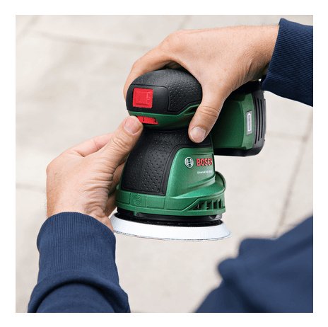Bosch Home Wilds & Garden Incentable Exercent Sander Universalorbit 18v-20, 18 Voltios Verdes, Batería De Iones De Litio 2.0ah, Energía Para Toda La Alianza 06033e4102