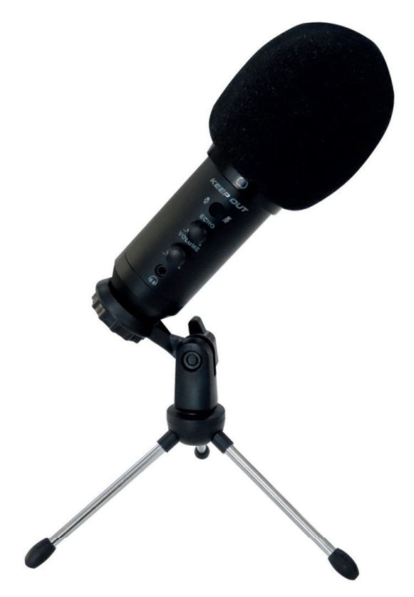 Microfono Usb Pro 200 Black Keepout Tripode/ Unidireccional/ Regulador De Volumen/ Boton Mute