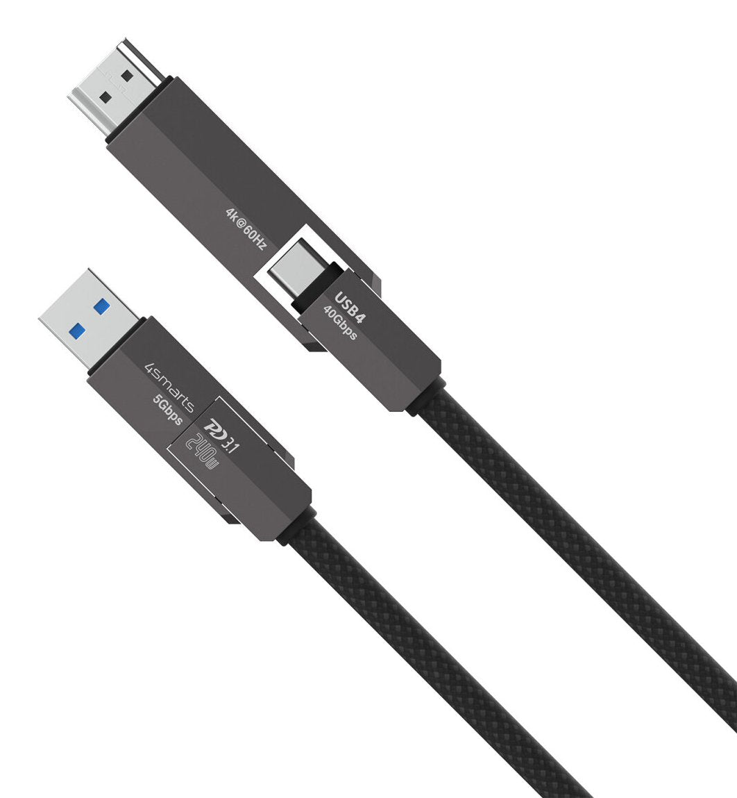 4smarts Usb4 Hdmi Cable Combocord 240w 1,5m