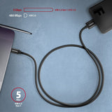 Axagon Hmm3-Cm10ab Cable Micro-B Usb Auf Usb-C 3.2 Gen 1, Negro - 1m