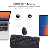 Combo Teclado Raton Subblim Prowave Inalamb Ergo Negro