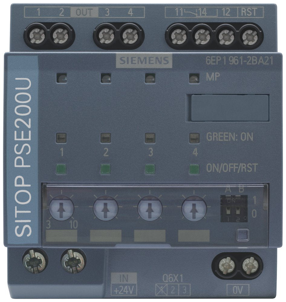 Siemens 6ep19612ba21 Sitop Pse200u 10a Selektivittsmodul 4-Kanalig Eing. 24vdc