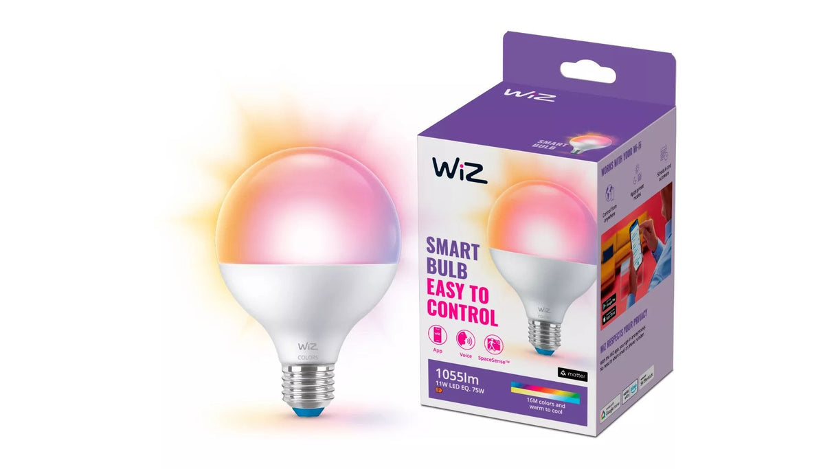 Wiz,Globe,11w,2200-6500 (Rgb),G95,E27,1 Pcs Lightsource