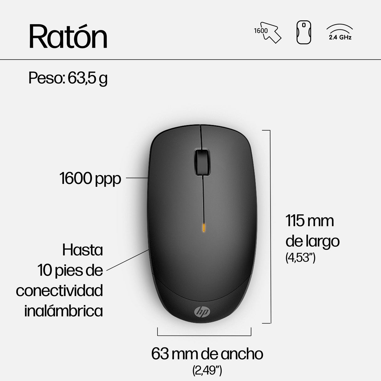 EAN 195908430995 - HP 230 Wireless Mouse and Keyboard Combo White teclado Ratón incluido RF inalámbrico Blanco imagen 3