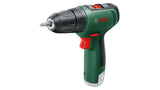 Taladro Atornillador  Bosch Diy & Garden  A Batería Easydrill 1200 + Juego De Brocas Y Brocas De 34 Piezas Verde/Negro, 2 Baterías De Iones De Litio De 1,5 Ah, Maletín 06039d3008