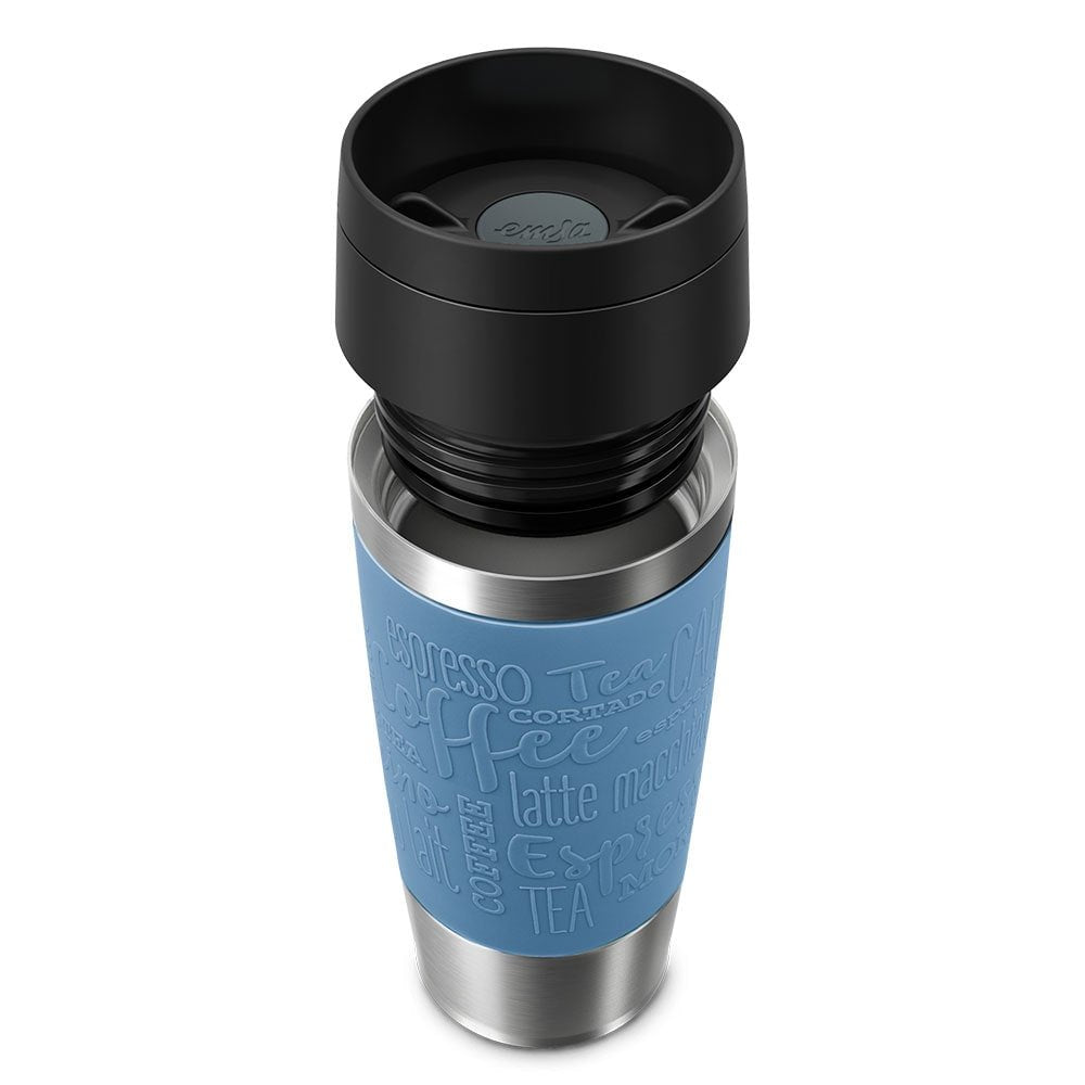 Taza Térmica  Emsa Travel Mug  Clásica Azul/Acero Inoxidable, 0,36 Litros N2021100