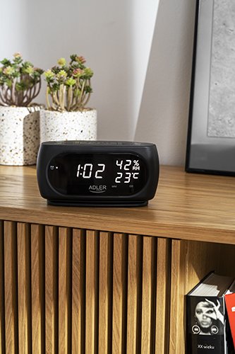 Adler Ad 1186  Reloj De Sobremesa Digital Triangular Negro