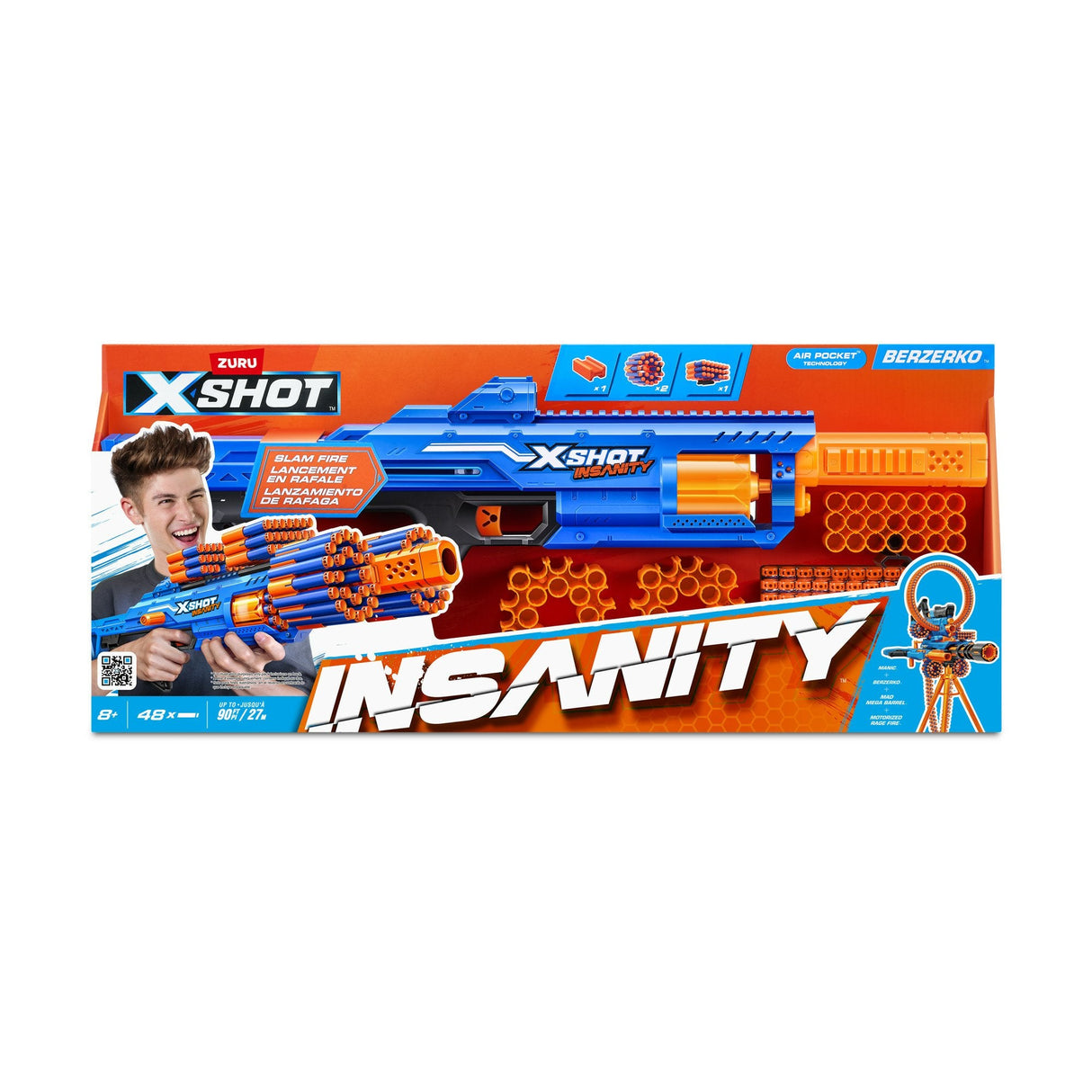 Zuru X-Shot - Insanity Blaster Berzerko, Lanzador De Dardos Con 48 Dardos 36610